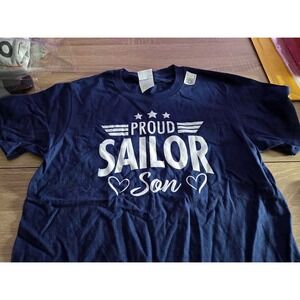 Youth Proud Sailor Son Navy Blue T Shirt Size M 140 9 10 Honduras Cotton